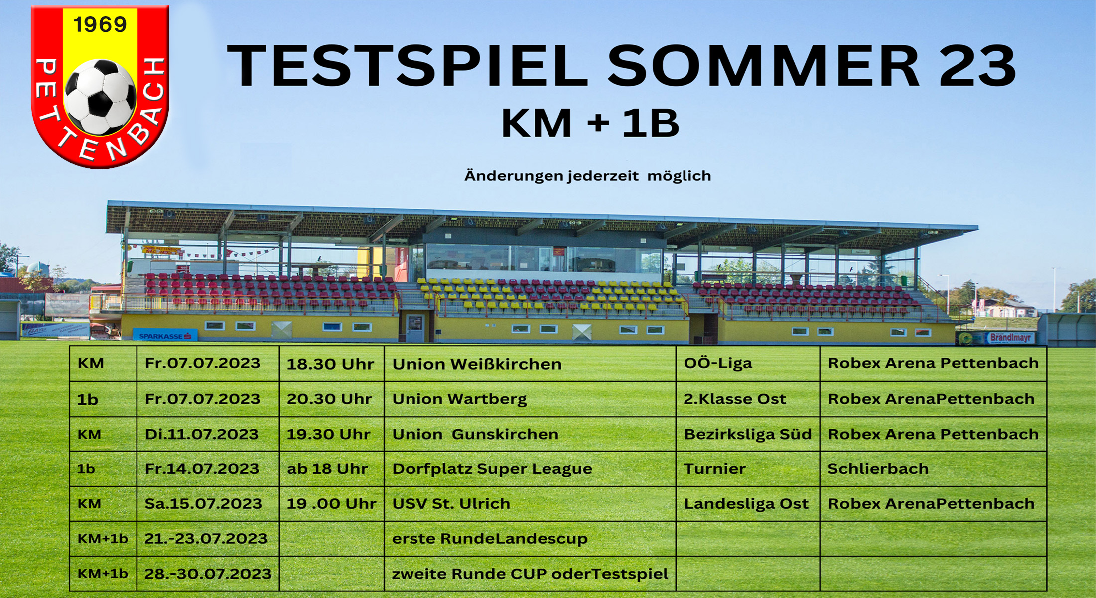 Testspiele Sommer 2023